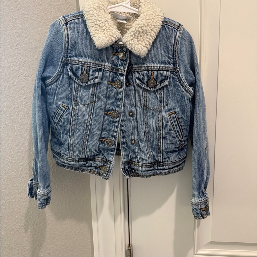 Cat & Jack Denim Jacket with Soft Cream Collar